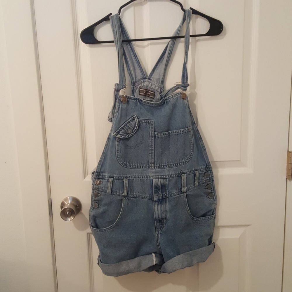 Short Denim Overalls